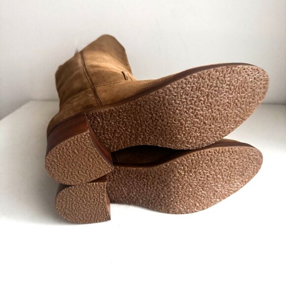 Frye Camryn Tall Pull On Unlined Suede Boots Dune Brown 10 - Picture 6 of 7